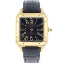 Cartier Santos Dumont Yellow Gold Blue Dial </h1> 
