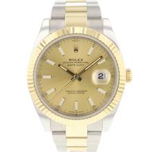 Thumbnail von Rolex Datejust 41 Steel Gold Fluted Oyster Champagne Dial </h1>