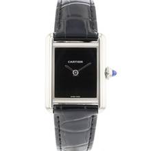  Cartier Tank Must Small Steel Black Dial NEW  
