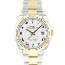 Thumbnail von Rolex Datejust 36 Steel Gold Oyster White Roman Dial </h1>