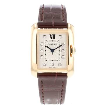  Cartier Tank Anglaise Rose Gold Diamond Dial 