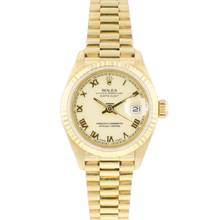Thumbnail von Rolex Lady-Datejust 26 Yellow Gold President Roman Champagne Dial </h1>