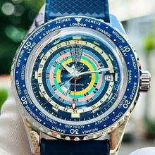  Mido Ocean Star Decompression Worldtimer NEW FULL SET 