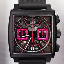  TAG Heuer Monaco Chronograph Titan Skeleton Pink NEW FULL SET 