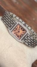 Thumbnail von Cartier Santos Demoiselle mother of pearl full diamond setting iced out </h1>