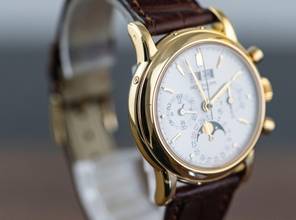 Thumbnail von Patek Philippe Perpetual Calendar Chronograph 3970EJ | 3. Series | Full Set | sealed | PP Service July 26