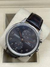 Thumbnail von IWC Portuguese Chronograph 18Kt Whitegold Rhodium Dial Factory Diamonds Setting NICE Condition