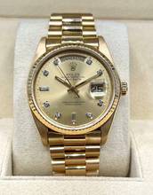 Thumbnail von Rolex Day-Date 36 Gold 18Kt. President perfect condition-NO STRETCH Champagne Diam. Dial </h1>
