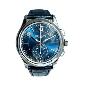  Patek Philippe Annual Calendar Chronograph blue Dial 
