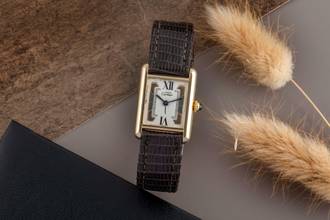 Thumbnail von Cartier Tank Vermeil Trinity Silber vergoldet Quarz Damenuhr Ref. 5057010