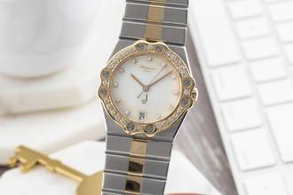  Chopard St. Moritz Stahl / Gold MOP Diamanten Medium Size Ref. 8023 B&P 1985 Klassiker  