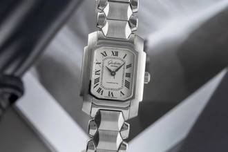  Glashütte Original Lady Karreé Handaufzug Stahl Ref. 21-01-01-01-04  