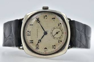 Thumbnail von Longines Vintage Manual Wind WWI Patina 925 Silver </h1>