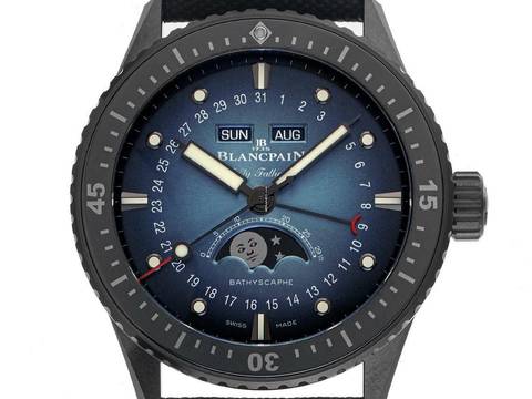  Blancpain Fifty Fathoms Bathyscaphe Quantième Complet Phases de Lune Ref.5054 0140 O52A 2025 Full Set Ungetragen 
