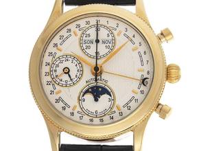  Mirage Vintage Mondphase Chronograph 18kt Gelbgold 1999 sehr gut Vintage </h1> 