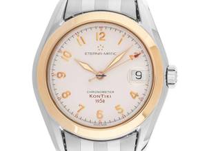  Eterna Matic Kontiki 1858 red Ref.1573-47 2000 original Box wie Neu Vintage 