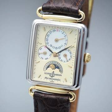  Ulysse Nardin Michelangelo Triple Date Moonphase 164-44 Stahl/Gold 18k/750 SERVICED 