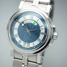  Breguet Marine Grande Date BLUE 5817ST Stahl/Stahl Box+Papiere </h1> 