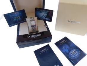 Thumbnail von Longines DolceVita women's watch with original diamond setting, 21mm x 29mm, in full set from 2013