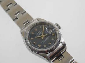  Rolex Oyster Perpetual Lady Date 26 mm blau - römisch Saphirglas Schnellschaltung von 1997 