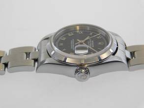 Thumbnail von Rolex Oyster Perpetual Lady Date 26 mm blau - römisch Saphirglas Schnellschaltung von 1997