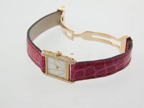 Thumbnail von Cartier Tank Louis Cartier 18 Karat Sunset Spezial mit original Brillantbesatz im Full Set wie NEU