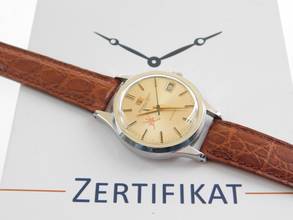 Thumbnail von IWC Herrenuhr Stahl 34 mm Automatik Oman Dial Datum Cal 8541B Rarität