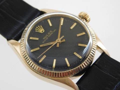  Rolex Oyster Perpetual 31 Medium massiv 18 Kt Gelbgold 30 mm 60 er Jahre im Top Zustand </h1> 