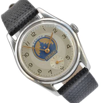  Zenith Sporto Classic by Saurer logo silver dial caliber 126-6 1950's  