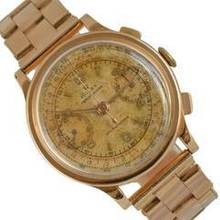 Thumbnail von Rolex Chronograph 2508 Antimagnetic champagne dial rose gold 18KT 1938's