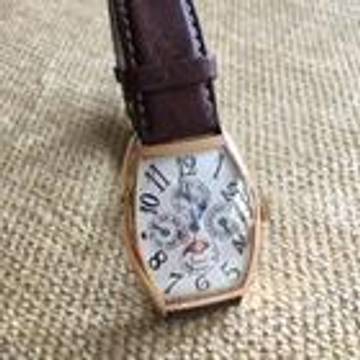  Franck Muller Cintrée Curvex Perpetual Calendar Moon , 18 Kt. Gold folding closure 
