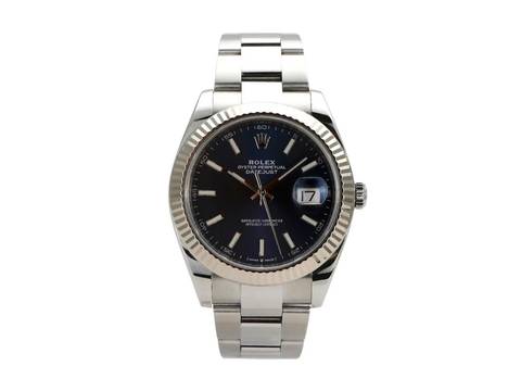  Rolex Datejust 41 Edelstahl Weißgold 126334 Blau  