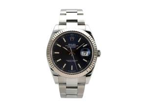  Rolex Datejust 41 Edelstahl Weißgold 126334 Blau  