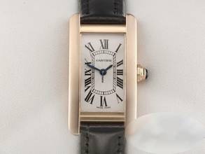 Thumbnail von Cartier Tank Américaine Lady Tank Americaine Rosegold 750 Lederband 2018 Damen 18kt Rose Gold </h1>