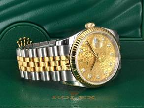 Thumbnail von Rolex Datejust 36 116233 Gold Jubilee Dial With Big Diamonds - Full Set 36mm </h1>