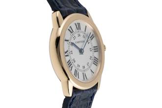 Thumbnail von Cartier Ronde Solo de Cartier Lady Ronde Solo 18K (0,750) Gold/Stahl Damenuhr Ref. W6700355