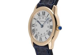 Thumbnail von Cartier Ronde Solo de Cartier Lady Ronde Solo 18K (0,750) Gold/Stahl Damenuhr Ref. W6700355