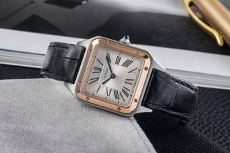 Thumbnail von Cartier Santos Dumont Stahl / Gold Quarz Damenuhr Ref. W2SA0012 B&P 2021