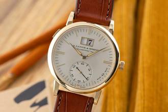  A. Lange & Söhne Langematik SAX-O-MAT 18K Gold Automatik Herrenuhr Ref. 308.021  