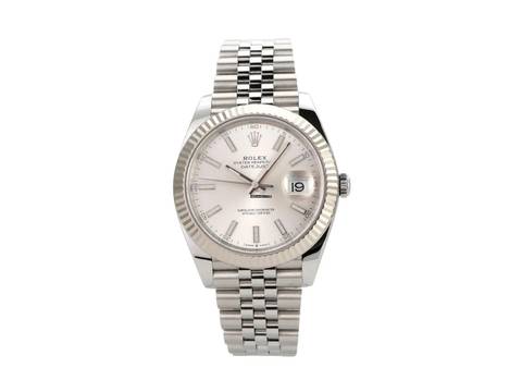 Rolex Datejust 41 Edelstahl Weißgold 126334 Silber Jubile-Band  