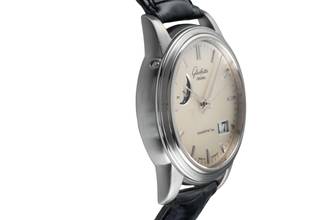 Thumbnail von Glashütte Original Senator Panoramadatum Stahl Automatik Herrenuhr Ref. 39-41-04-12-04