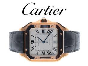 Thumbnail von Cartier Santos de Cartier Roségold / Leder 2021 • Big Size • Sehr schönes Full Set aus 2021 •