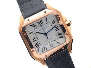 Thumbnail von Cartier Santos de Cartier Roségold / Leder 2021 • Big Size • Sehr schönes Full Set aus 2021 •