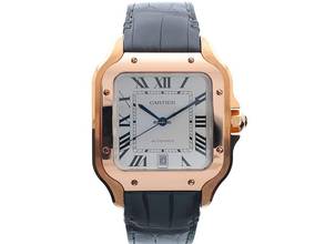 Thumbnail von Cartier Santos de Cartier Roségold / Leder 2021 • Big Size • Sehr schönes Full Set aus 2021 •