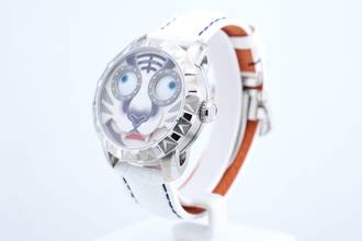 Thumbnail von Lucky Harvey White Tiger Moving Eyes - Lumed Dial - Unworn - Box+Papers - Limited To 2022 Pcs Tiger 2025