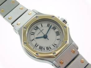 Thumbnail von Cartier Santos Octagon Automatik Damenuhr Stahl Gold Rarität aus den 80 er Jahren </h1>