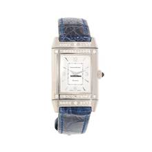 Thumbnail von Jaeger-LeCoultre Reverso Damenarmbanduhr Reverso Joaillerie mit Diamanten und Brillanten Quarz aus 750 Weissgold / Stahl Fullset