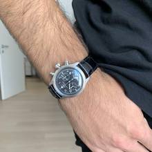 Thumbnail von IWC Fliegeruhr Chronograph Pilot IW3740 chronograph date black dial Full Set quartz 1988’s </h1>