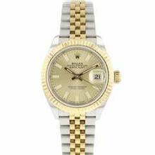  Rolex Lady-Datejust 28 Jubilee Fluted Steel Gold Champagne Dial </h1> 