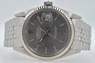  Rolex Datejust 36 Oyster Perpetual Datejust 16014 Tapestry Grey Dial  